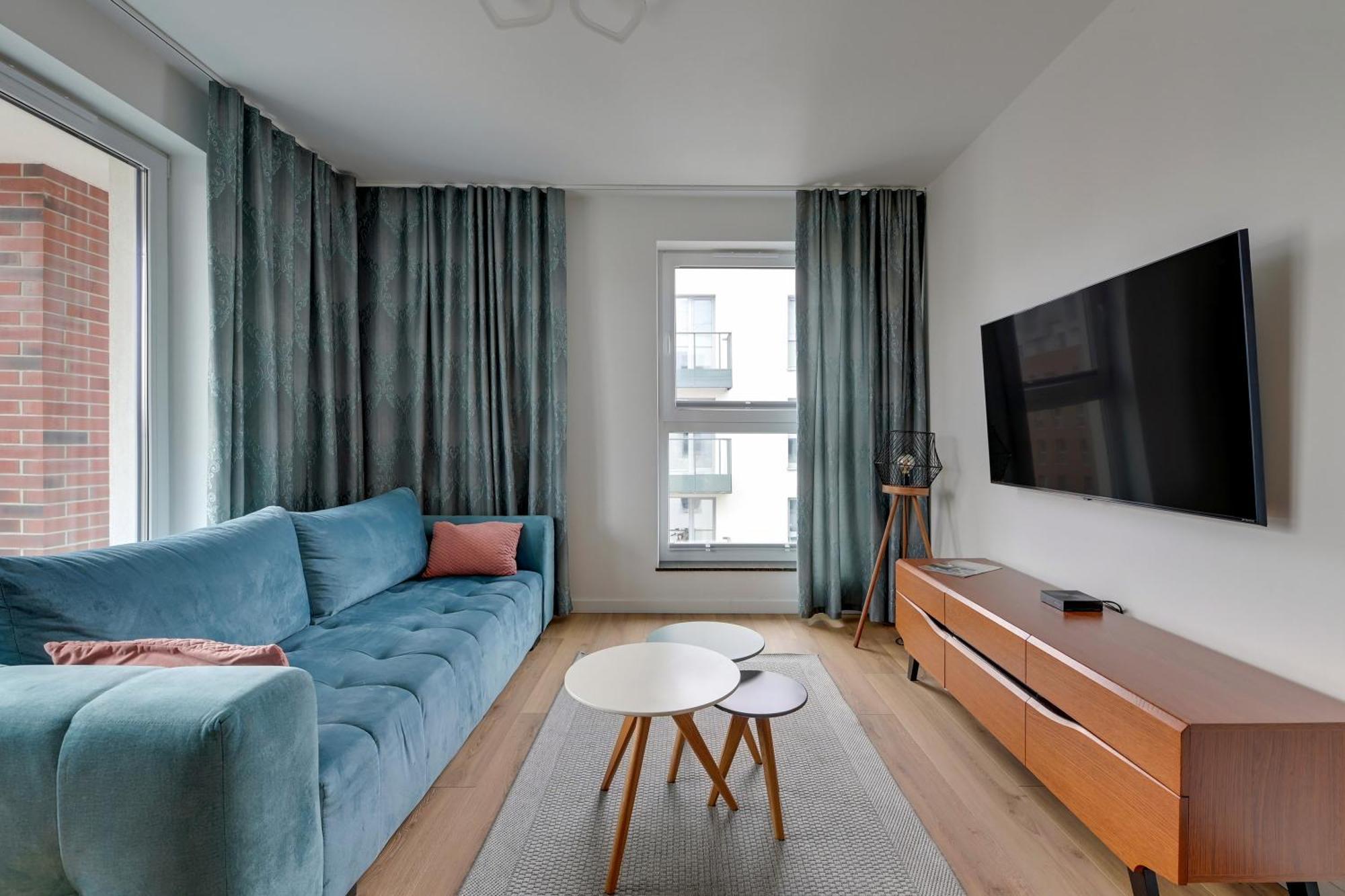 Blue Mandarin Marina Apartment Гданск Стая снимка