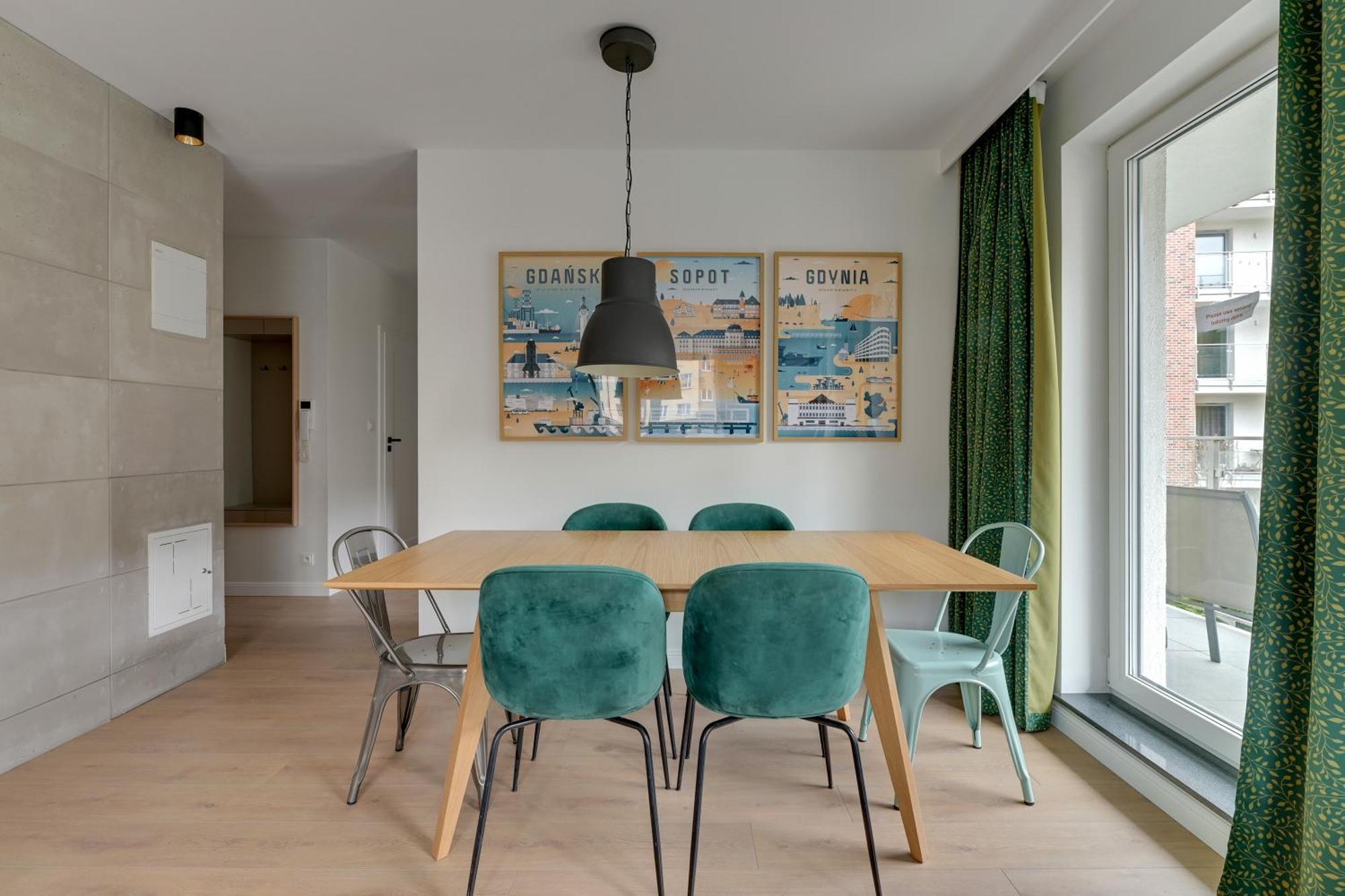 Blue Mandarin Marina Apartment Гданск Стая снимка