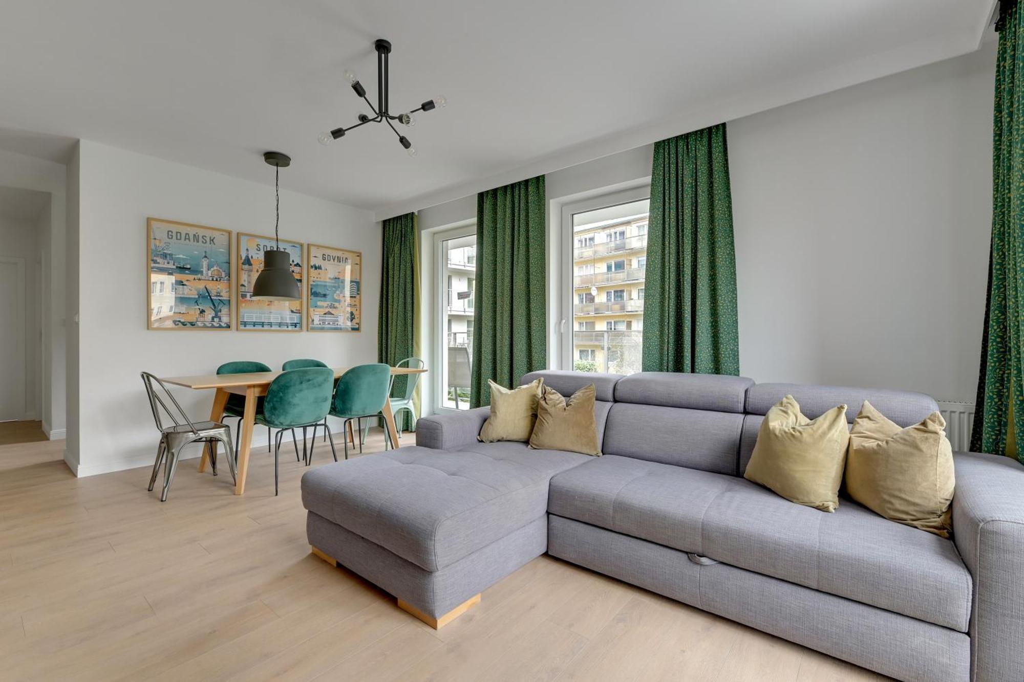 Blue Mandarin Marina Apartment Гданск Стая снимка